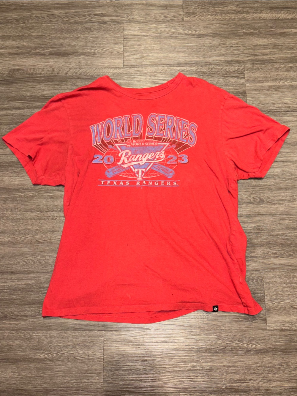 Vintage Red Graphic 'World Series' T-Shirt